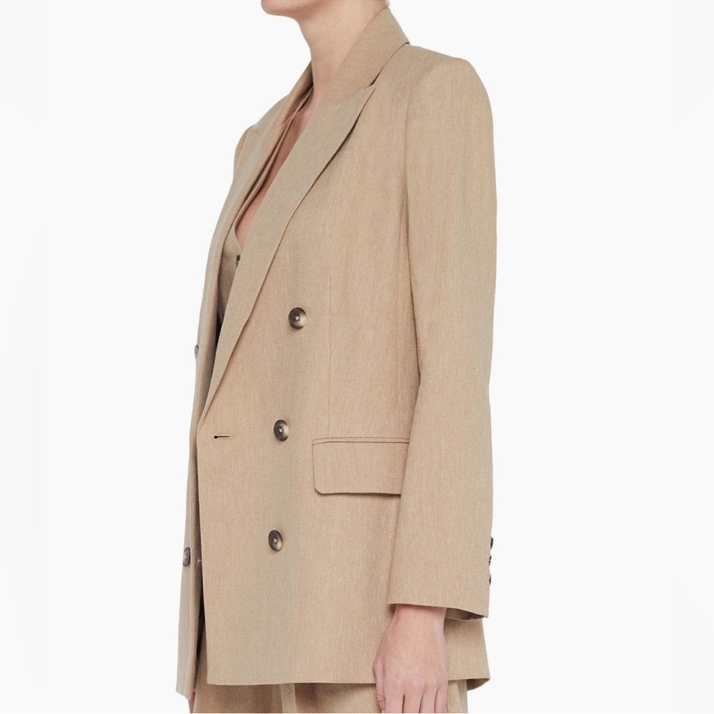 L’AGENCE Aimee Linen Blend Boyfriend Blazer - Picture 4 of 10